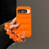 Adecuado para Funda de Teléfono Google 9Pro con Sensación de Piel Chaqueta de Plumas, Funda Protectora de Silicona Pixel10Pro para Sostener con Mano con Bola de Pelo de Perla