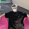 Marca de Moda de Calle Americana Camiseta de Manga Corta de Algodón Puro Rose para Hombres y Mujeres Verano Holgado Tendencia Ins Top Fresco de Media Manga