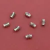 Flor de plata de Xizang tambor de cintura con forma de cuentas sueltas 7 mm cuerda trenzada hecha a mano vintage cuentas espaciadoras material para accesorios de joyería DIY