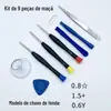 Conjunto de chaves de fenda para desmontagem de celular, ferramenta de reparo de tela e bateria, conjunto de 5 peças, kit de distribuição de 10 peças