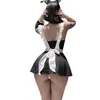 Disfraz sexy de conejita de lencería, dulce y seductor, atractivo para bustos pequeños, sexy atuendo de sirvienta, no necesita quitarse, una pieza envío directo