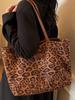 2025 Nuevo Otoño Gran Capacidad Perezoso Estampado de Leopardo Bolso de Hombro Grande Estilo Ins Relajado Casual Bolso de Moda para Mujeres