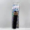 Novo pincel de maquiagem portátil pincel para batom ferramentas de beleza descartáveis Haste de Cristal pincel labial pincel para batom florido pincel de maquiagem