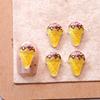 Celebridad de Internet Cono de Helado Dibujo Animado Accesorios para Uñas Paleta Linda Tridimensional Uñas Portátiles Accesorios para Uñas Pinzas para el Cabello de Crema