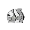 Touca de Natação Infantil de Silicone em Formato de Peixe, Touca de Natação Impermeável Fofa de Desenho Animado com Proteção para Ouvidos, Touca de Natação para Treinamento de Estudantes, Touca de Natação Estampada