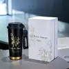 Vaso Aislado de Acero Inoxidable 316, Botella de Agua de Viaje de Doble Uso, Vaso con Popote, Vaso Portátil, Taza de Café Lily of the Valley Caja de Regalo