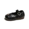 Sapatos de couro para meninas, nova coleção outono 2026, com sola macia, bico fino, sapatos de princesa para crianças, estilo francês, sapatilhas Mary Jane inspiradas em Chanel