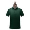 Polo de Algodão Puro Roupa de Trabalho Gola Lapela Manga Curta Camisa Colarinho Camiseta de Grupo Masculina com Estampa de Logo Polo Respirável