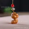 Llavero colgante de madera de tuya con el zodíaco para coche, ideal para hombres y mujeres, con cadena para teléfono móvil, ideal como adorno de seguridad para colgar en la bolsa.