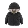 Ropa de Algodón Acolchada de Otoño e Invierno para Niños Transfronteriza para Niños, Chaquetas con Capucha Engrosadas, Ropa de Bebé Acolchada de Plumas de Estilo Coreano de Talla Pequeña y Mediana, Ropa para Niños