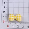 Pajarita de Cuadros de Colores Dibujos Animados Lindos Joyería Hecha a Mano DIY Pegamento de Crema Resina Accesorios Pequeños Hebilla para Agujero de Zapato Material