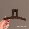 Nuevo Clip Coreano de Lujo con Estampado de Leopardo, Pinza de Tiburón Versátil y de Moda en la Parte Posterior de la Cabeza, Tocado Retro de Clip para el Cabello