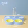 Tazón de plástico para gato tazón para perro dispensador automático de agua para beber protección del cuello tazón de comida para gato Tazón de comida para gato Tazón para mascota tazón doble Suministros para mascotas