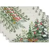 Manteles individuales de estilo western navideño de invierno más vendidos de Amazon con diseños impresos para un ambiente acogedor, manteles individuales decorativos a prueba de polvo y aislantes del calor para la sala de estar y la mesa del comedor