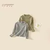 Colección de otoño para niñas: Camiseta de manga larga estilo coreano, grado A, amigable con la piel, adecuada para bebés y niños pequeños, nuevo top de primavera/otoño