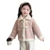 Ropa de abrigo para niñas, nueva colección otoño/invierno 2026, elegante abrigo de piel sintética, conjunto de primavera para bebé niña, suéter top para niños