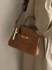 Bolso Retro Maillard Marrón para Viajes Diarios de Mujeres 2026 Nuevo Bolso de Hombro Cruzado de Gran Capacidad Bolso Tote de Alta Gama