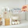 Armario con espejo para baño, caja de almacenamiento para pared, sin perforaciones, para artículos de tocador, cosméticos, lentes de contacto, desmaquillantes, algodón