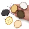 30*40mm Diámetro Interior Aleación Accesorios para Joyería Base Ovalada de Piedra de Tiempo Colgante Decorativo para Collar Base C50