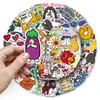 50 pegatinas originales de estación de energía feliz con energía positiva en inglés, dibujadas a mano, impermeables, decorativas para tazas de té de leche
