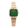 Reloj Cuadrado de Banda Irregular para Mujer Reloj de Malla Tejida con Cinta de Malla Reloj de Moda para Mujer Reloj de Cuadrado Pequeño Mori con Cuarzo Verde
