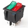 LANZMFG/langzheng KCD8-101N interruptor de duplo balancim lâmpada de duas cores 6 pinos luz vermelha luz verde