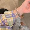 Pulseira de Pérolas Ursinho para Meninas, Design de Nicho Estilo Ins, Joia de Alta Qualidade, Novo Modelo 2025, Joia Simples para Melhores Amigas