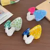 Pinza para el Cabello de Hongo Versátil y Elegante de Material Acetato con un Toque de Lujo, Pinza de Garra Incrustada con Diamantes para Peinados Semirecogidos, Pinza de Tiburón para la Parte Posterior de la Cabeza