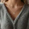 Aitong Jewelry Lujo Accesible Collar de Nicho Circonita Elegante Collar que No se Desvanece Perla de Gama Alta Collar Versátil Diario