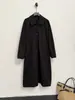 GAGD Estilo británico casual, silueta simple, gabardina de corte relajado para mujer, colección de otoño, algodón lavado, abrigo de longitud media a la moda