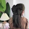 Grampo de cabelo de laço de seda infantil de alta qualidade, fita doce, grampo de cabelo, princesa, acessórios para cabeça, grampo superior, vermelho