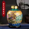 Pote de Vinho Doméstico Jingdezhen 10kg 20kg 25kg Garrafa de Vinho Pote para Infusão de Vinho Pote de Vinho Garrafa de Vinho Selo de Cerâmica para Adega