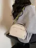 Bolso cruzado ligero de nailon para mujer con cremallera, bolso pequeño multicapa simple, bolso de hombro casual para el día a día