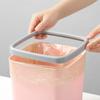 Mini lixeira de mesa estilo nórdico, mini caixa de armazenamento quadrada sem tampa para mesa de casa, sala de estar, com anel de pressão, cesto de lixo