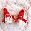 Atacado transfronteiriço novo chapéu de Natal de lã tricotada espessado adereços pingente chapéu de Papai Noel decorações de Natal