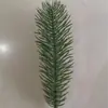 Planta artificial agujas de pino artificiales, rama de pino de una sola aguja, tridimensional, doble cara, árbol de Navidad, corona de Navidad, decoración artesanal de Navidad