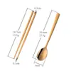 Conjunto de Talheres Portátil de Aço Inoxidável para Estudantes Infantil Cor Sólida Caixa Extensível Conveniente Caixa de Armazenamento de Colher e Hashi Única para Exterior