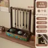 Estante Soporte para Pinceles, Colgante Retro Estilo Chino de Madera Maciza para Colgar Pinceles, Soporte para Pinceles de Caligrafía, Reposapinceles, Estante de Almacenamiento y Exhibición