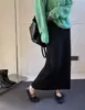 Falda midi de punto de felpa estilo coreano Otoño/Invierno 2026 para mujer, con intrincados detalles de ganchillo calado, diseño de pierna recta y una silueta sofisticada