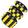 Pulsera Punk Cuadrada con Remaches para Hombre, Moda Europea y Americana, Estilo Callejero Negro y Amarillo, Pulsera para Discoteca Halloween, Pulsera Sencilla de Cuero