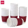 Deli (deli)19206 copos de papel de dupla camada 20 280ml copos descartáveis copos de água/copos de papel anti-escaldante espessamento