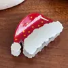 Pinza para el pelo linda y versátil de Navidad Accesorios para el pelo de ambiente Papá Noel Muñeco de nieve Pinza Pinza para el pelo de dibujos animados Pinza de tiburón