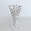 Pajita de papel nueva degradable pajita de papel desechable garra de gato blanco y negro barba decoración de fiesta pajita para beber