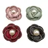 Accesorios de Lujo Ligero Retro Perla con Borde Dorado Estilo Chanel Florales de Alta Gama para Manualidades, Broches, Decoraciones para Zapatos y Accesorios de Vestimenta