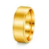 Anillos de Acero Inoxidable Transfronterizos Europeos y Americanos de Amazon 6/8mm Anillos Sencillos para Pareja Electrochapado al Vacío Oro 18K No se Desvanecen