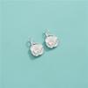 S925 Sterling Silver Galvanizado Seiko Rose Pingente de Flor Pingente DIY Pérola Clavícula Cadeia Pulseira Pingente Acessórios