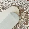 Calcetines Apilados de Seda de Morera Blancos de Una Pieza con Borde Fruncido para Mujer, Calcetines de Media Pantorrilla, Seda de Morera Ligera y Transpirable