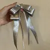 Acessórios de Cabelo Prateados Importados da Coreia para Mulheres, Presilhas de Cabelo de Alta Qualidade, Grampos de Cabelo, Enfeites de Cabelo, Presilhas de Cabelo com Fita de Laço, Presilhas de Mola