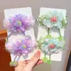 Diadema de tela para el pelo de fresa color macarrón para niñas, accesorio diario para el peinado con borlas y cuentas de colores, diadema suave y linda para niñas