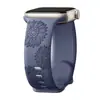 Adecuado para Apple Watches 11/10, Correa de Silicona con Girasol Grande Grabado, Absorbente de Sudor e Impermeable, Correa de Reloj con Hebilla de Figura de Ocho